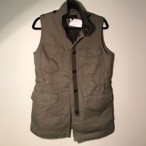 Rag and Bone Army Green Sleeveless Vest