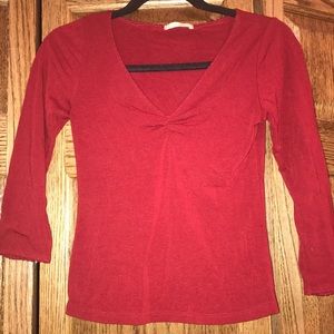 Red Forever 21 Vneck Top Size S