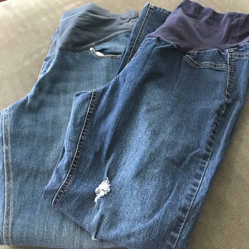 2 PAIRS OF MATERNITY JEANS