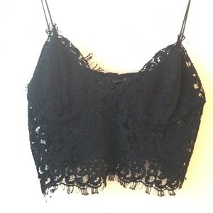 Zara lace top black large