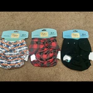 3 BRAND NEW Buttons Cloth Diapers