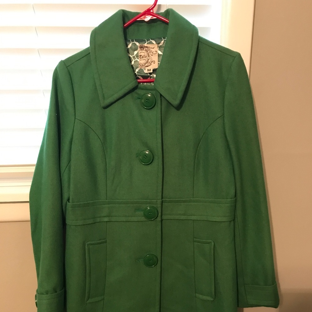 Kelly green pea coat