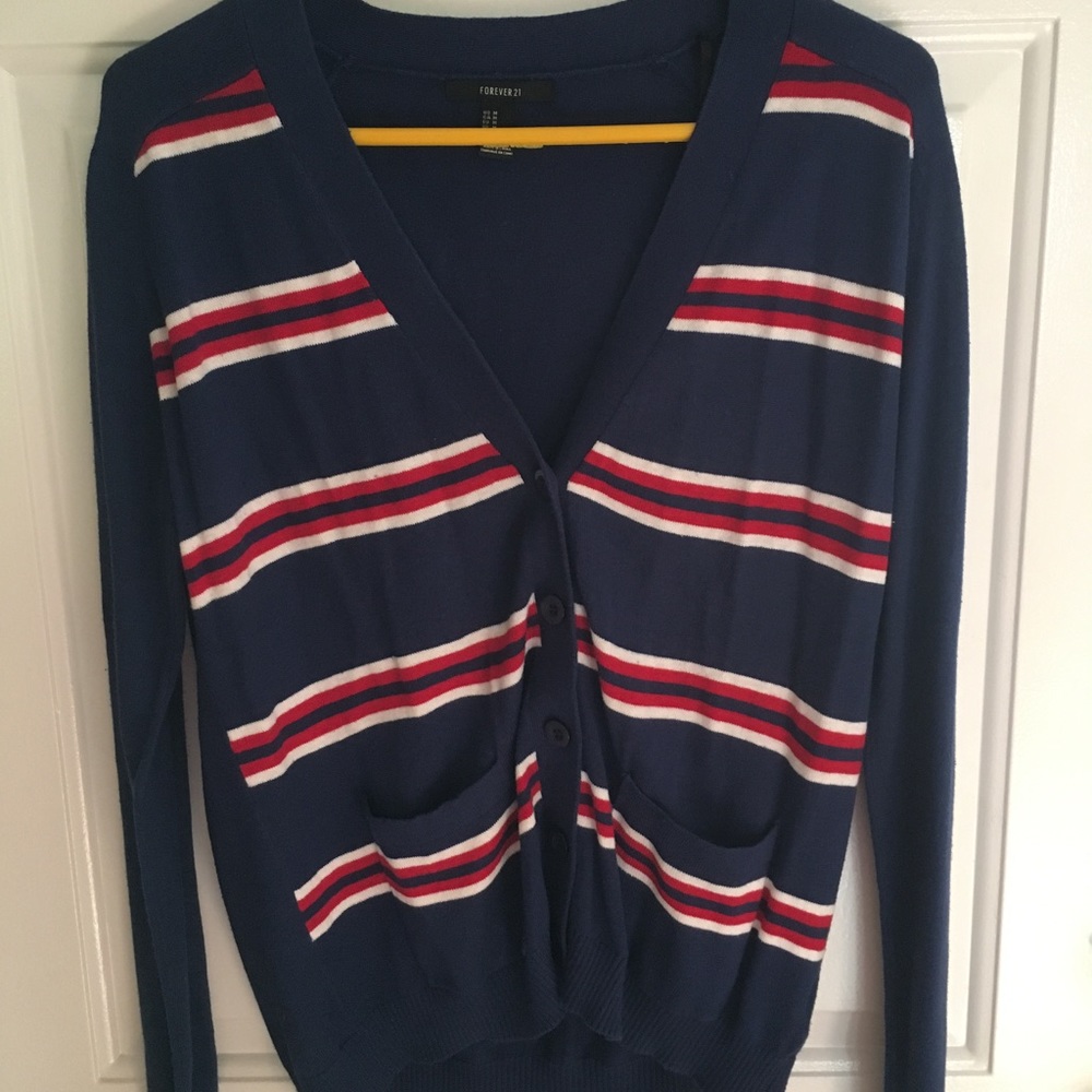 Red, White, & Blue Forever 21 Cardigan