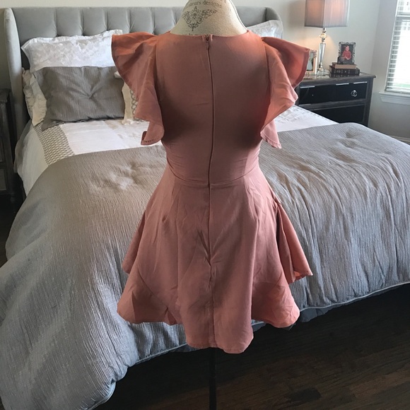 **SALE**Derby Day Fit and Flare Dress, Blush - Picture 2 of 3
