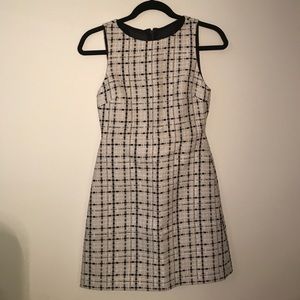 Alice and Olivia Tweed Plaid Cocktail Dress
