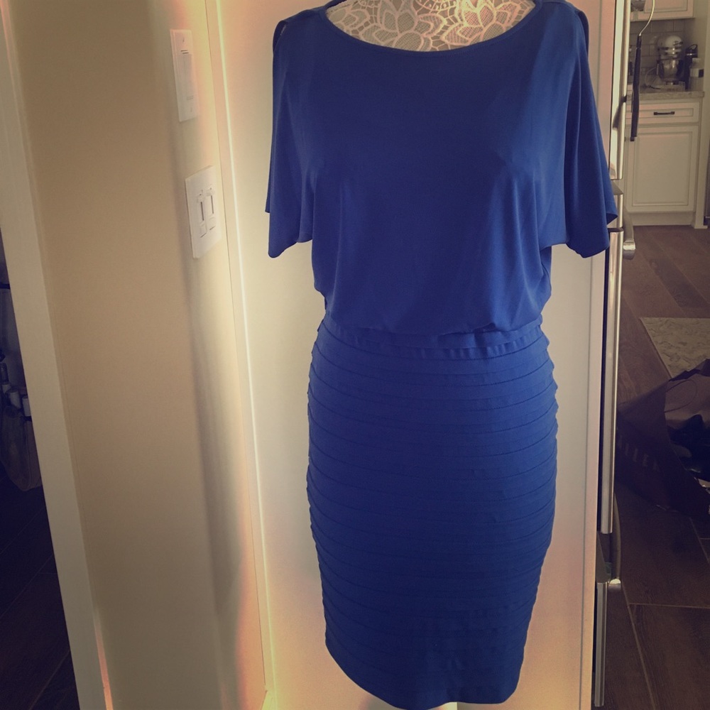 Royal blue shutter dress