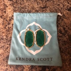 Kendra Scott Danielle Earrings • Green & Gold