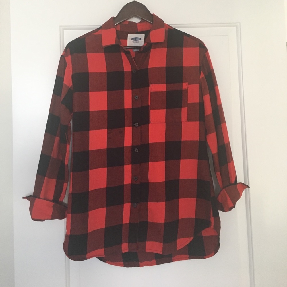 Old Navy Woman's Boyfriend Fit Flannel
