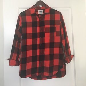 Old Navy Woman's Boyfriend Fit Flannel