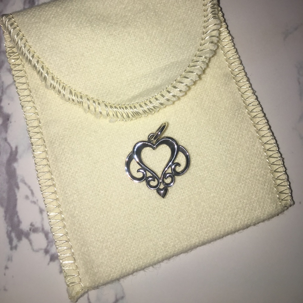 James Avery Ornate Open Heart charm