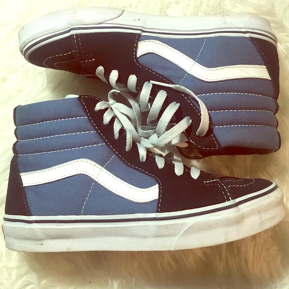 Old Skool High Top BLUE BLACK VANS size 7 women's