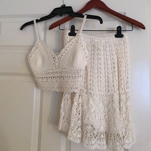 Abercrombie 2 Piece Lace Top and Skirt