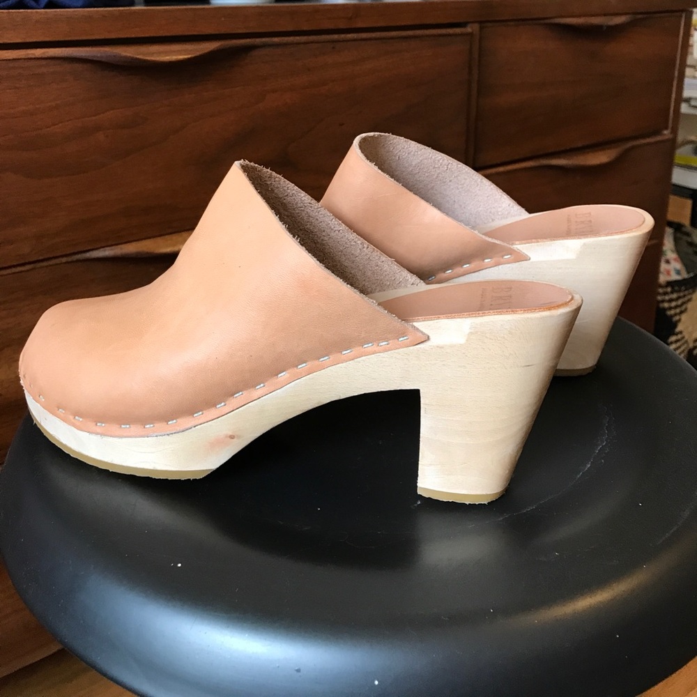 Bryr Clogs, Clementine High Heel, Camel Sz 38
