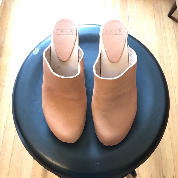 Bryr Clogs, Clementine High Heel, Camel Sz 38 - Picture 2 of 8