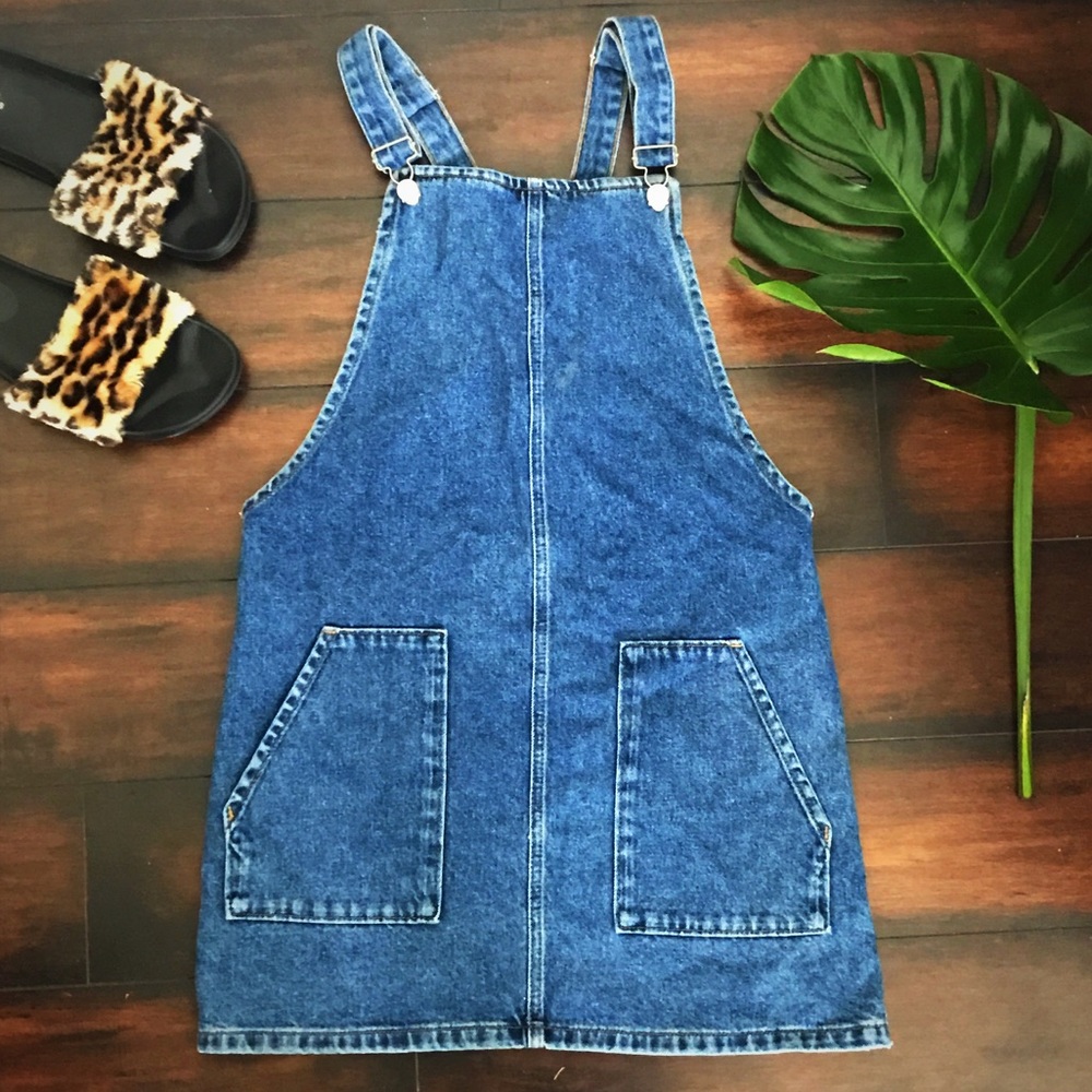 TOPSHOP MOTO Denim Overall Dress