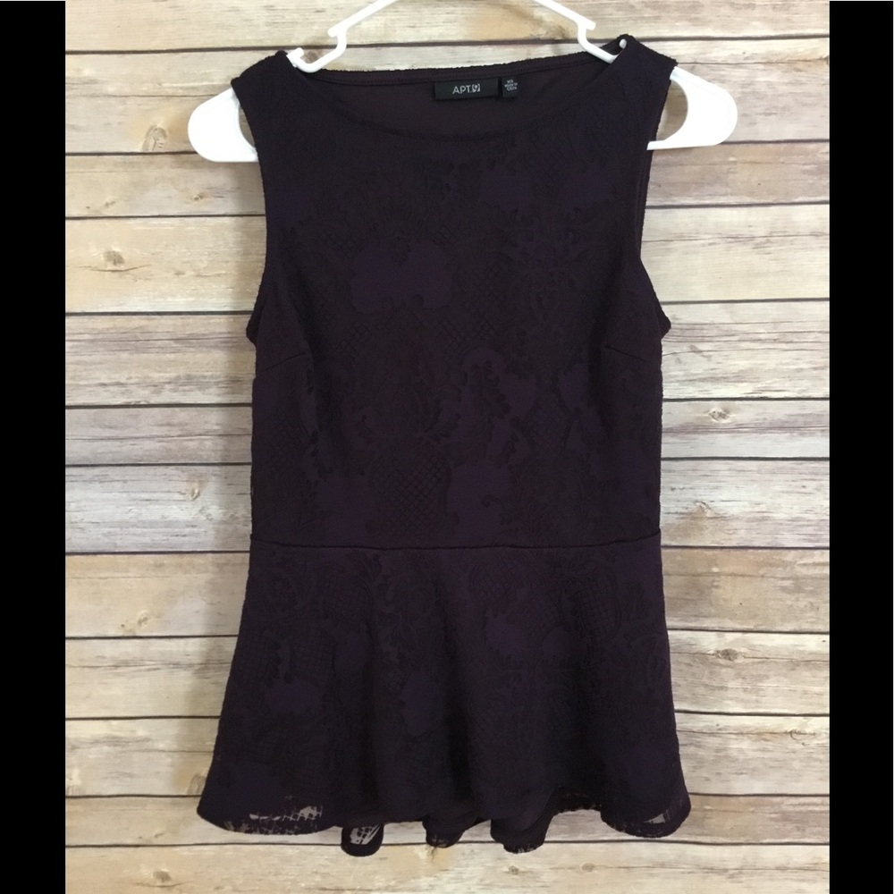 Dark purple peplum top