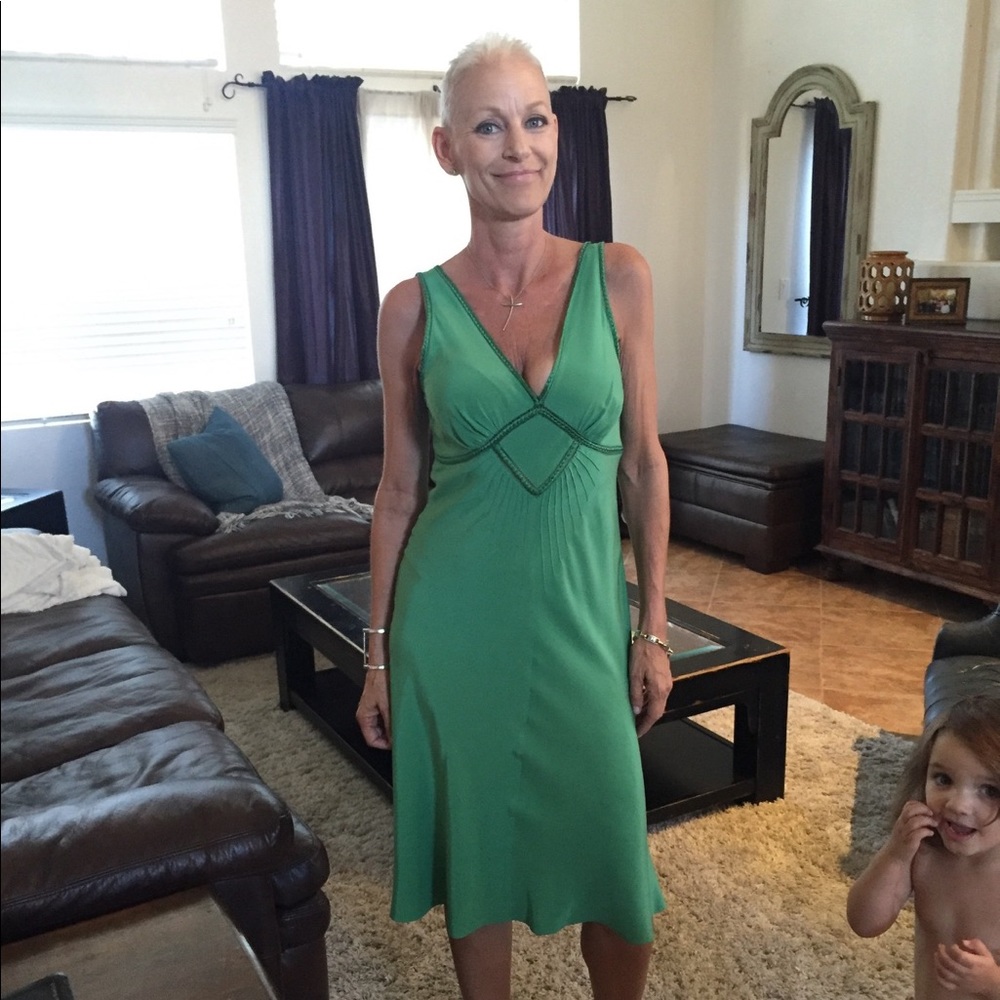 Silk Kelly Green cocktail dress