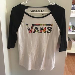 Floral Vans Baseball T-Shirt