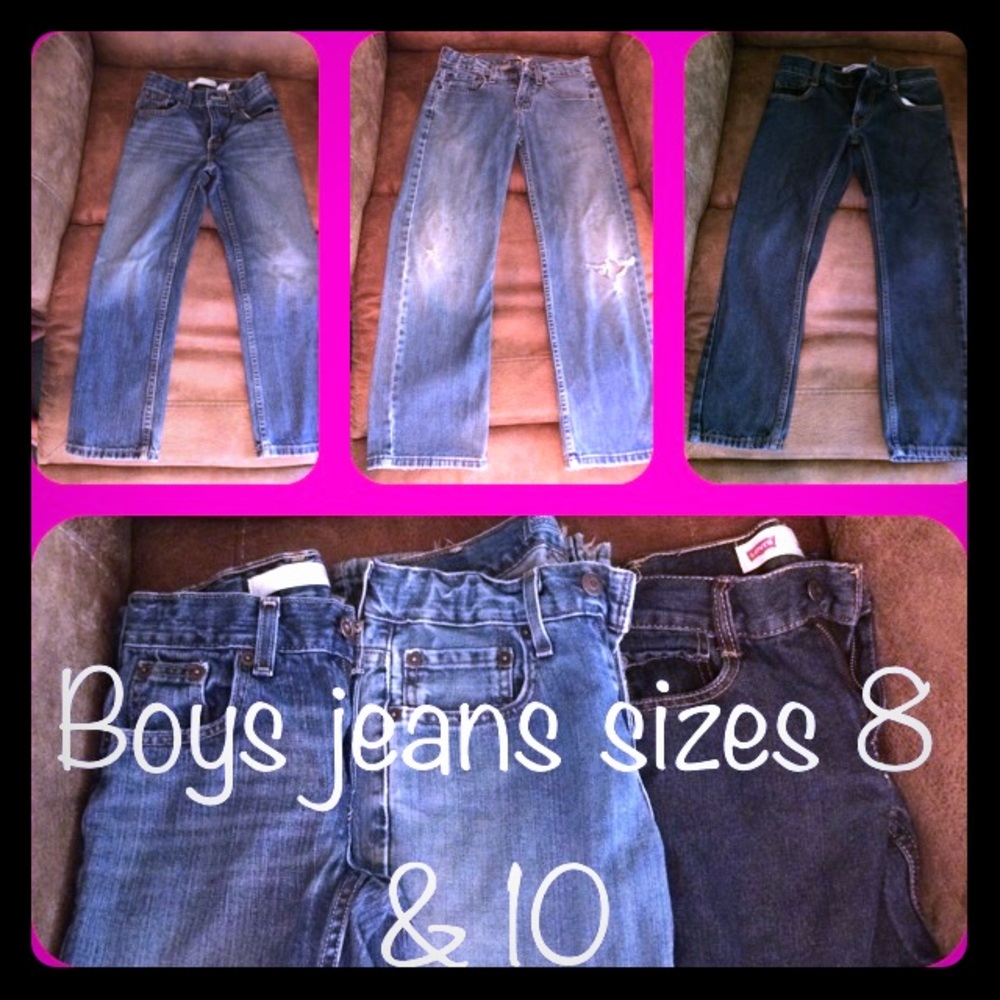 3 Pairs of boys jeans!! 2 are Levi's! Sizes 8 & 10