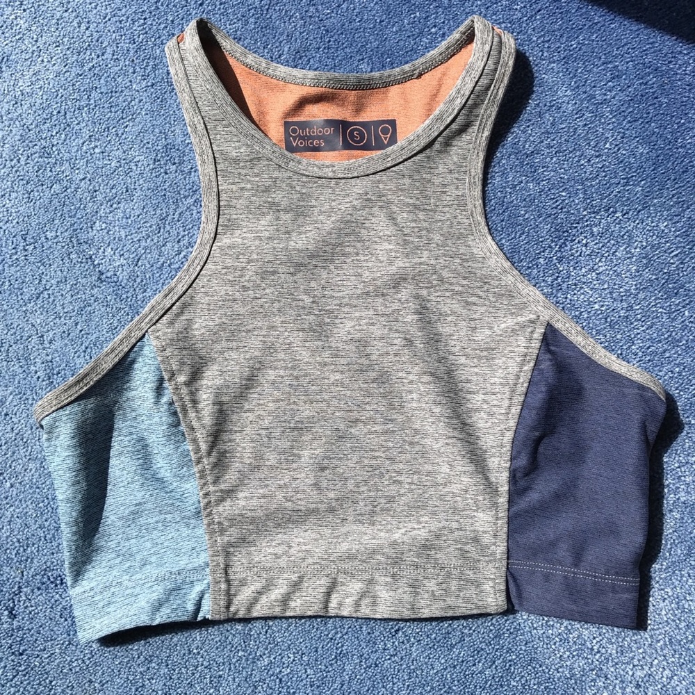 Outdoor Voices Athena Crop Colorblock Santa Fe
