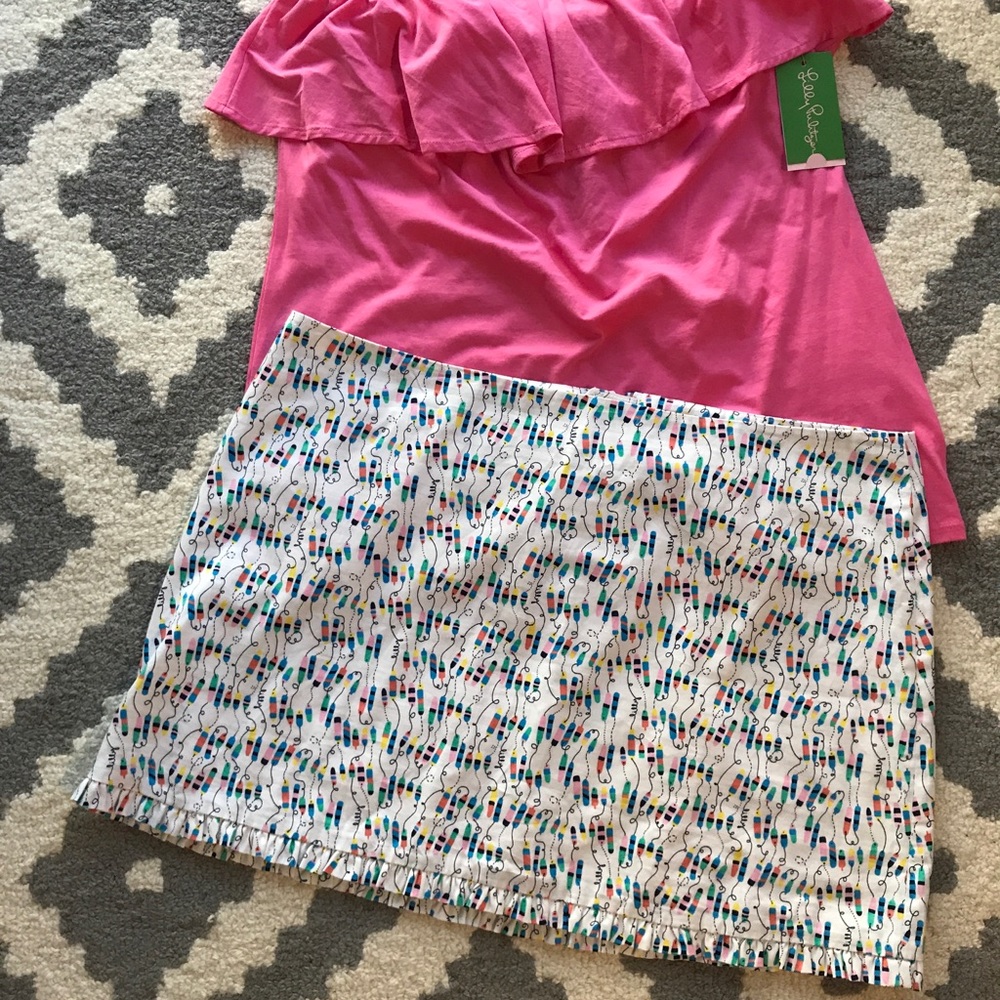 Lilly Pulitzer EUC White Oh Buoy! Callie Skirt
