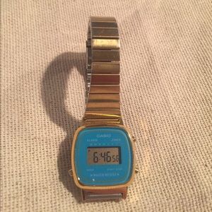 Casio Watch- Turquoise & Gold