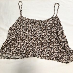 Loose Hanging floral crop top