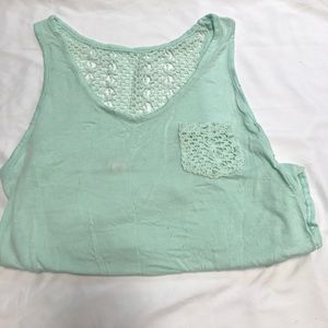 Light weight mint green tank top