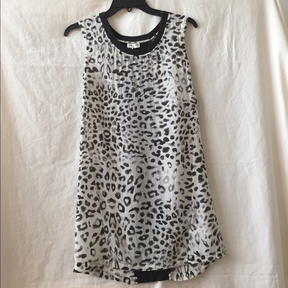 Cheetah Print Black and White Dress