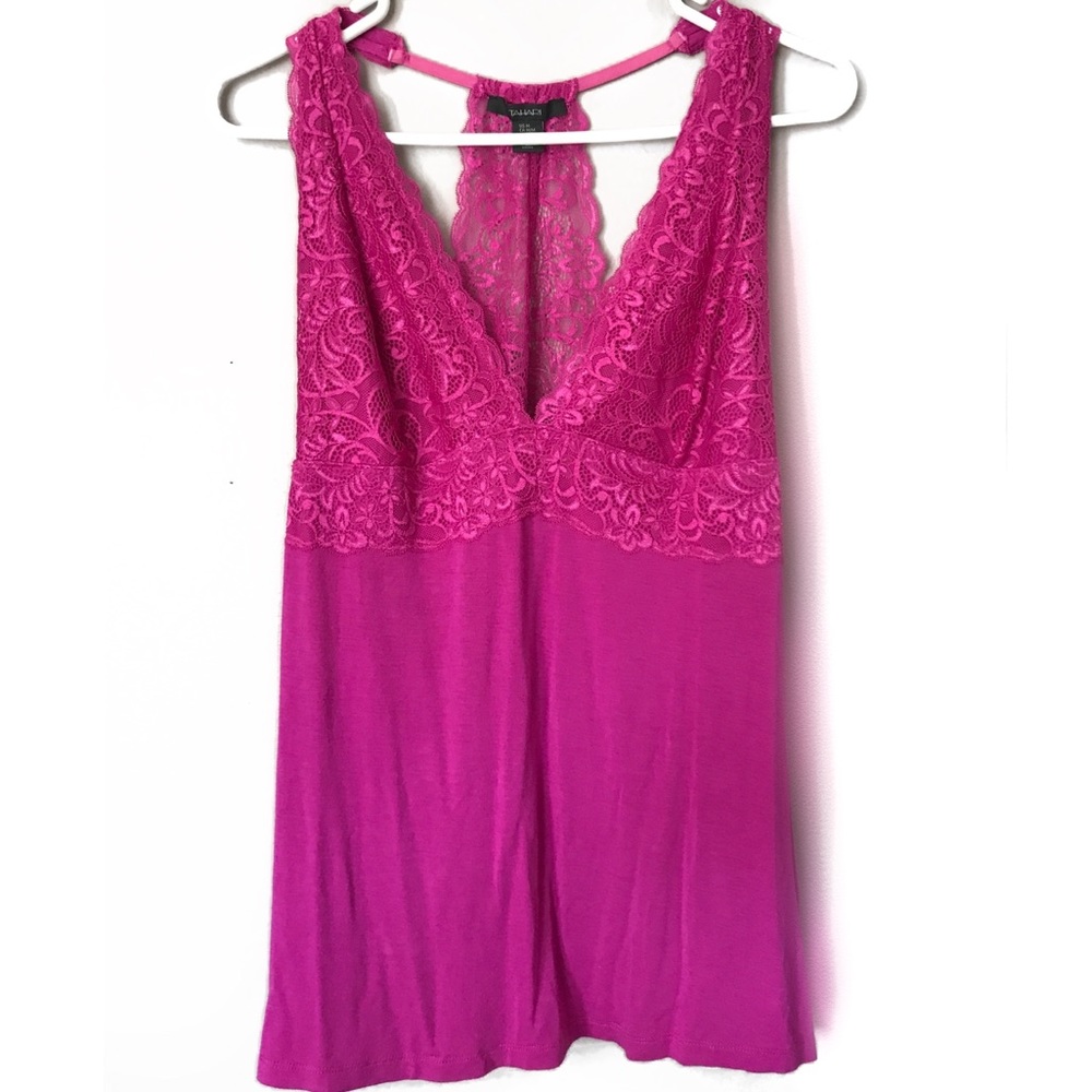 Tahari Lace Racerback Top
