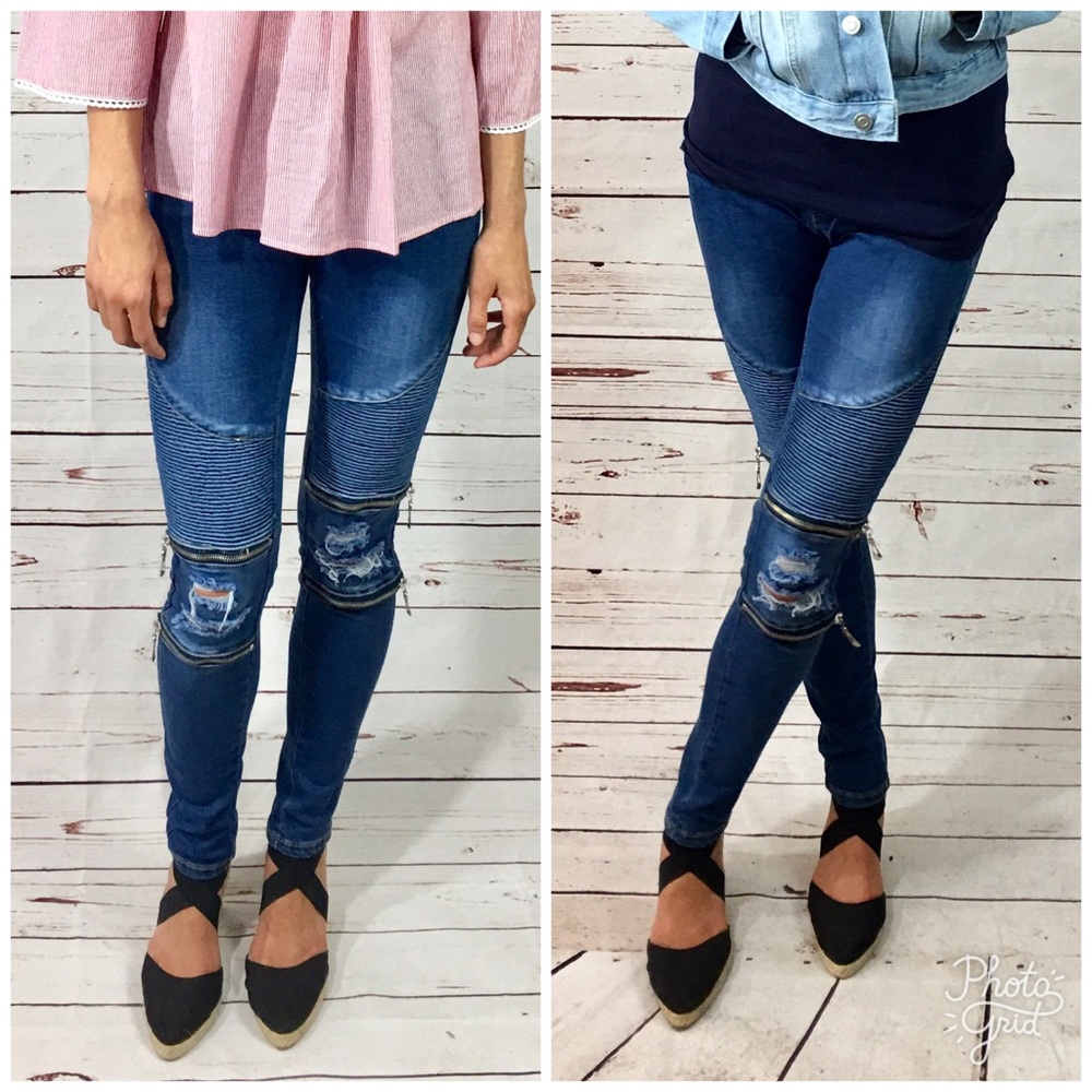 Denim Moto Jeggings