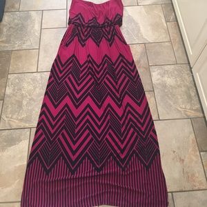 Strapless maxi dress