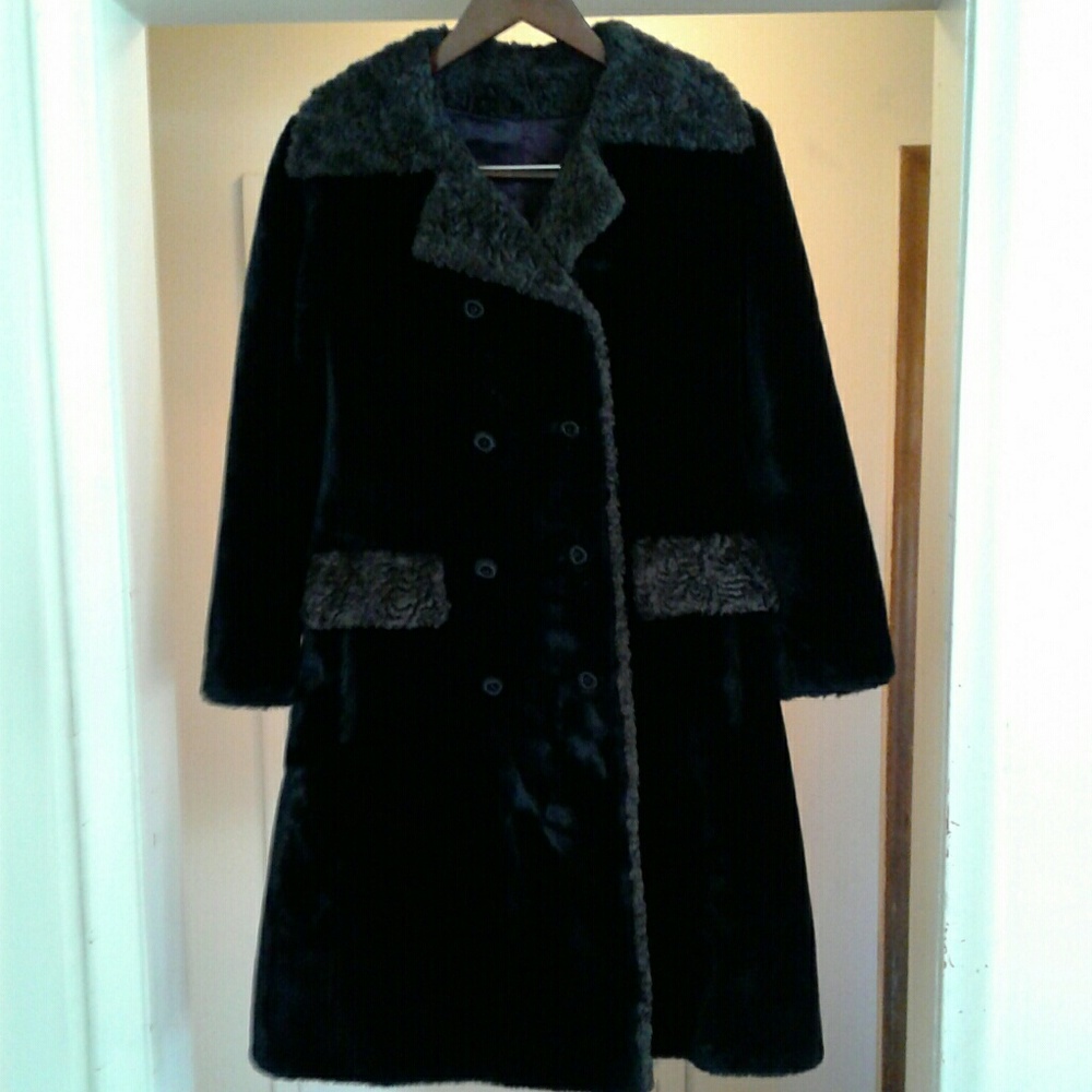 Saks Fifth Avenue 1960's Authentic Faux Fur Coat