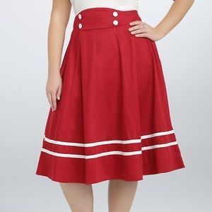 Torrid retro pin up nautical skirt