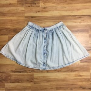 NEW Bongo Snap Front Sun Bleached Skater Skirt