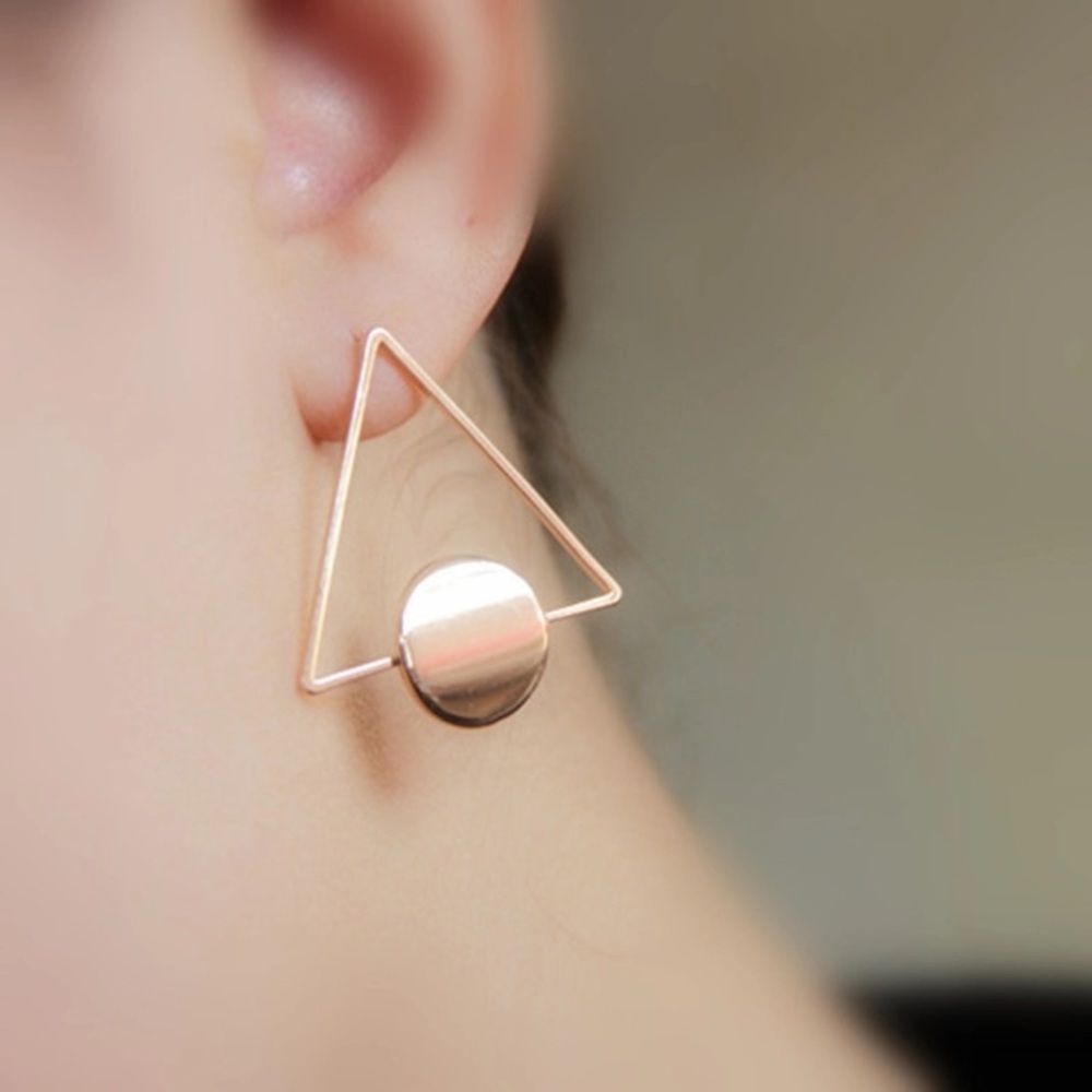 Triangle stud earrings