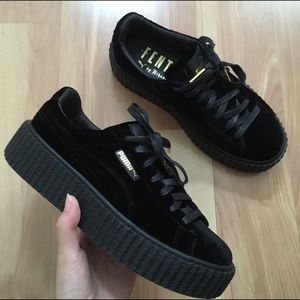 authentic black velvet fenty puma rihanna creepers