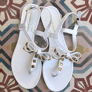 CHINESE LAUNDRY STUDDED jelly SANDAL FLIP FLOP 8.5