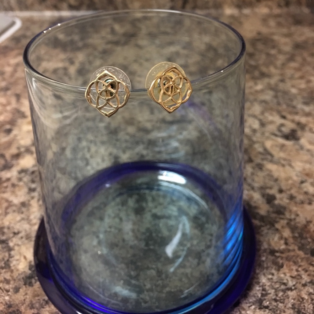 Kendra Scott Gold Logo Studs