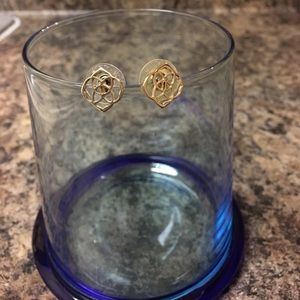 Kendra Scott Gold Logo Studs