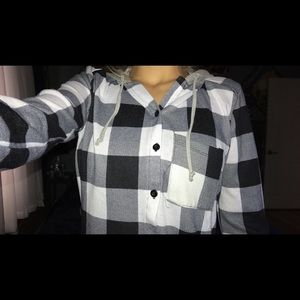 flannel with a hood