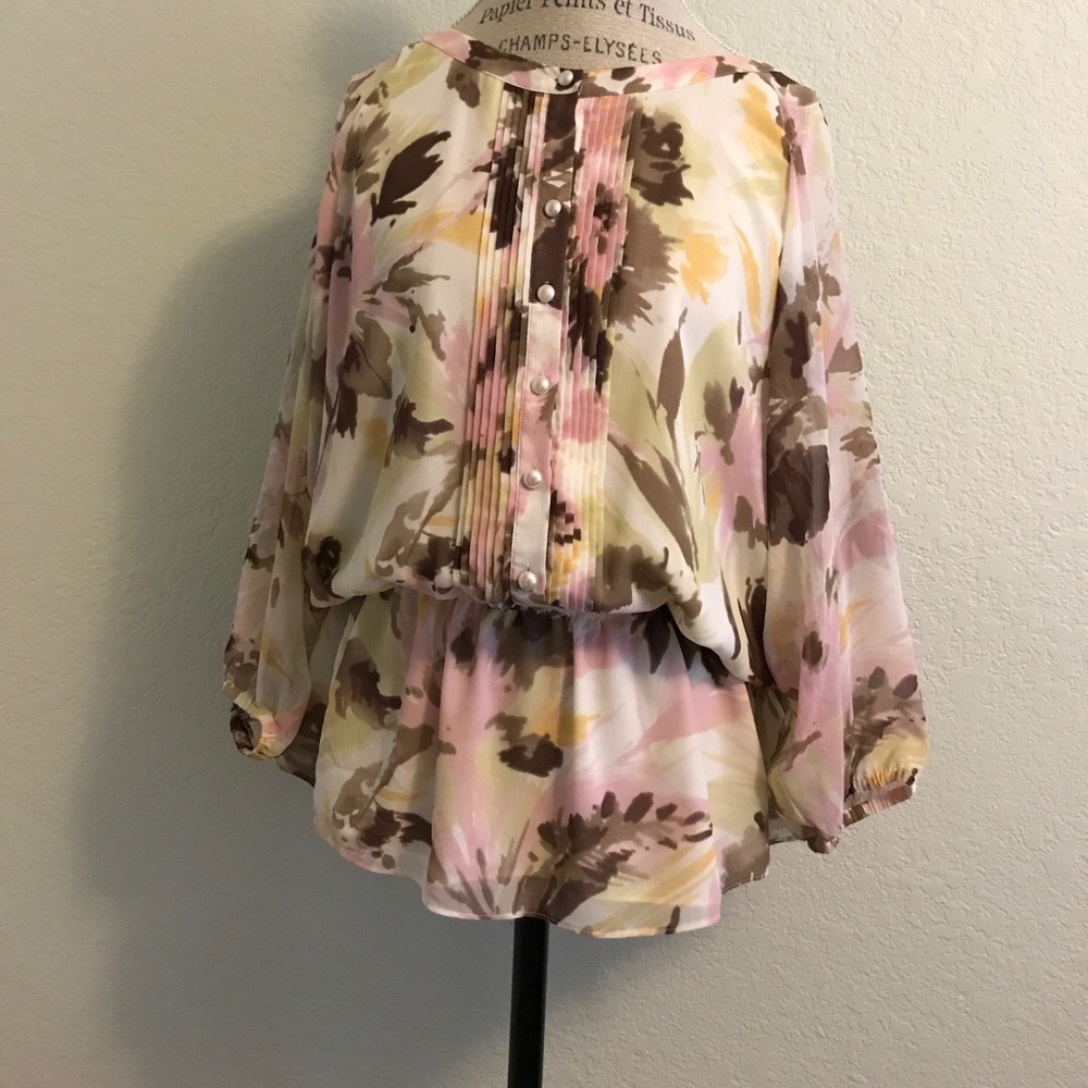 Ellen Tracy Floral Blouse