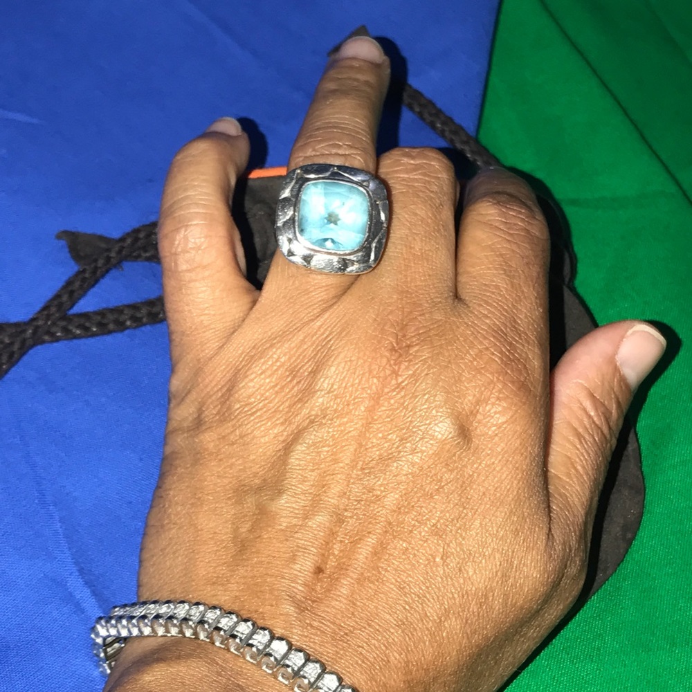 Authentic John Hardy Blue Topaz Statement Ring!