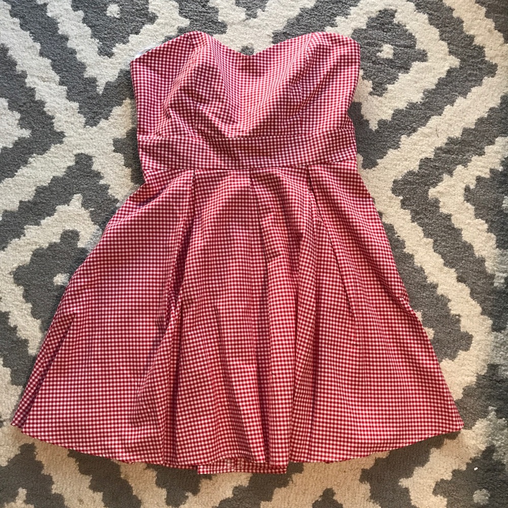 NWT Lauren James Corbin Red Gingham Dress