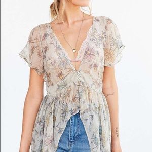 NWT Kimchi Blue Mila Chiffon Maxi Top