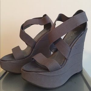 MIA grey wedge heels