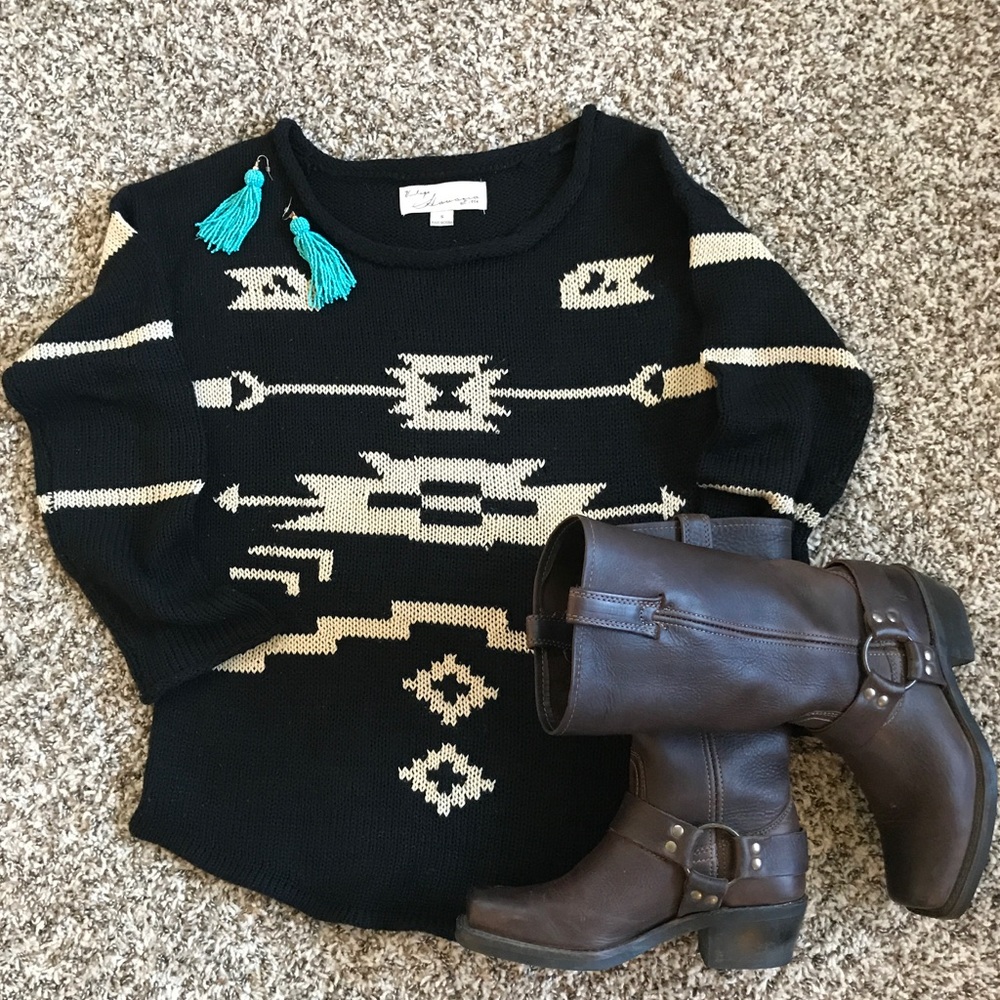 Boho southwestern sweater