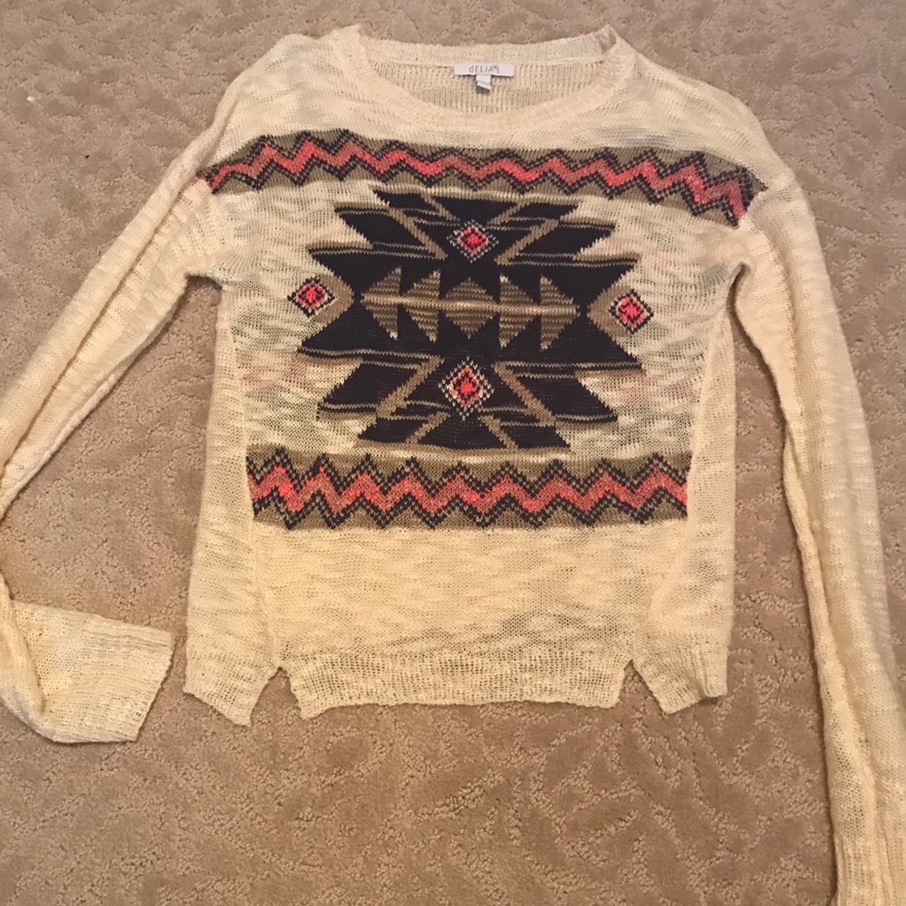 Delias- Cream Sweater Shirt