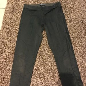 Coated green leggings