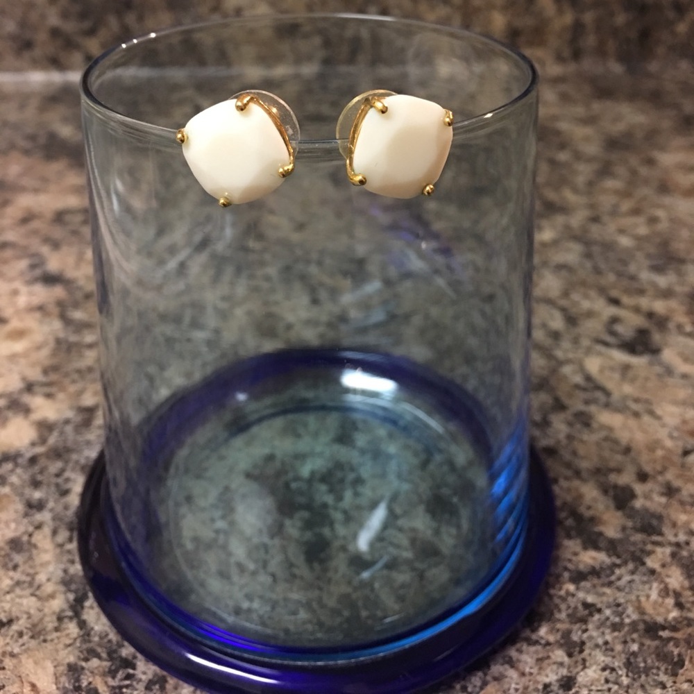 Kate Spade White Square Studs